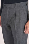Wide-Leg Wool-stretch pleated trousers