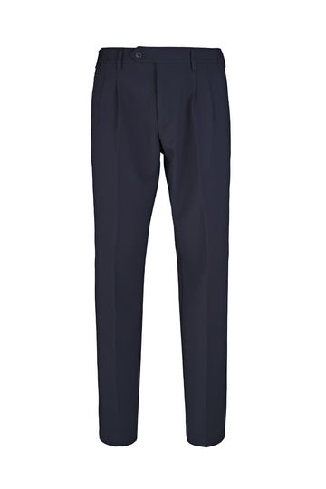 Technical stretch pleated trousers