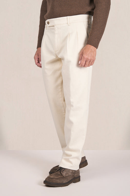 Twill Mélange Flecked Trousers
