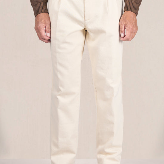 Twill Mélange Flecked Trousers - MONTEZEMOLO