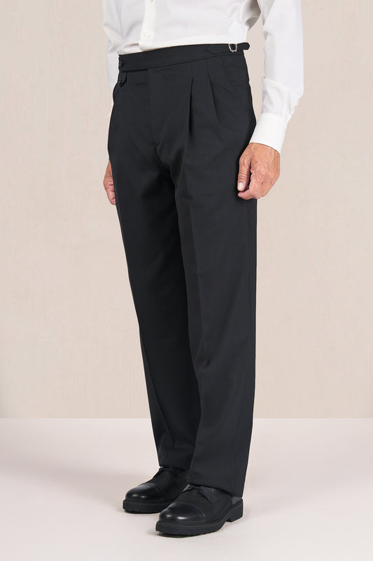 Gurkha-Style Double-Pleat Trousers