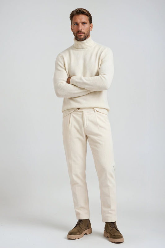 Pleated Corduroy Trousers