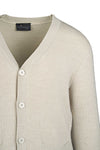 Ribbed V-neck Cardigan
