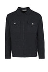 Shirt-style full-zip knit
