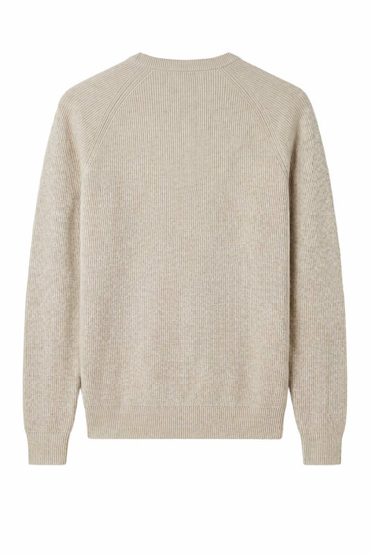 Cotton ribbed raglan sweater - MONTEZEMOLO