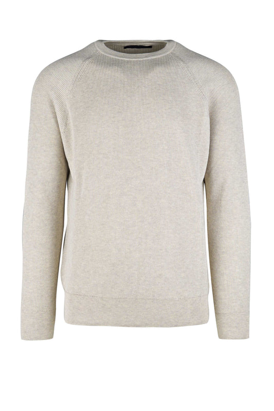 Cotton ribbed raglan sweater