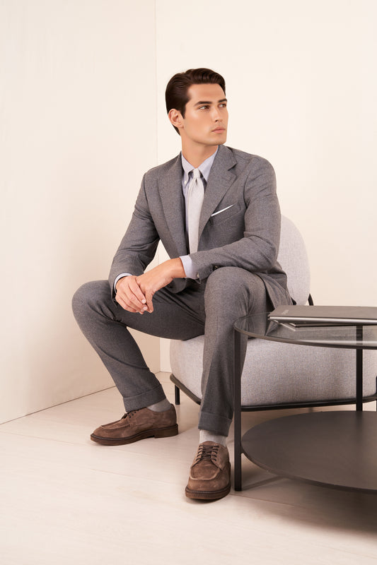 Tailored ultrafine wool two-button suit