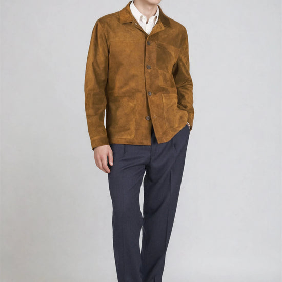 Suede Chore Jacket - MONTEZEMOLO