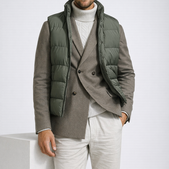 Quilted vest in matte nylon - MONTEZEMOLO