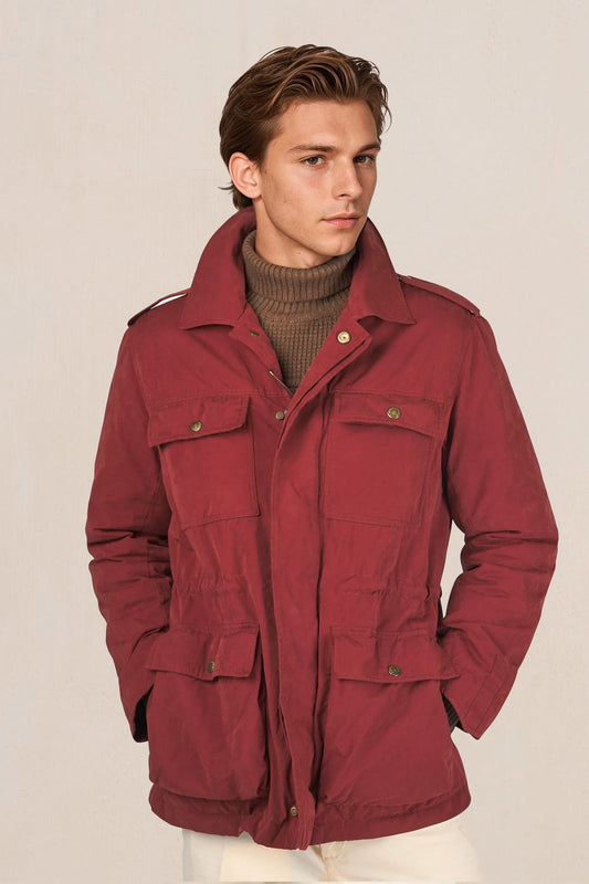 Quilted four-pocket safari jacket