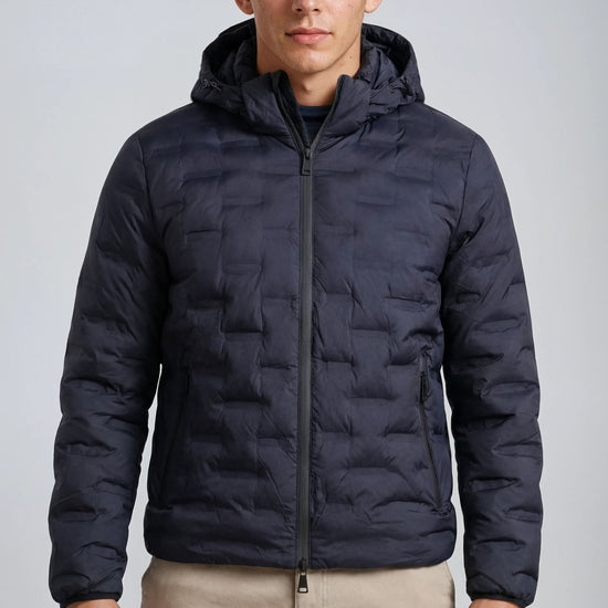 Brick-quilt Hooded Puffer Jacket - MONTEZEMOLO