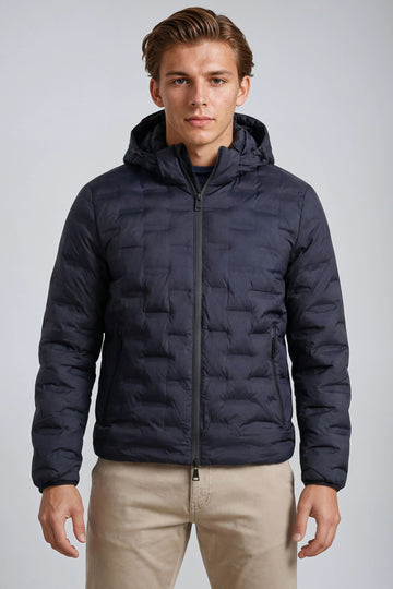 Brick-quilt Hooded Puffer Jacket - MONTEZEMOLO
