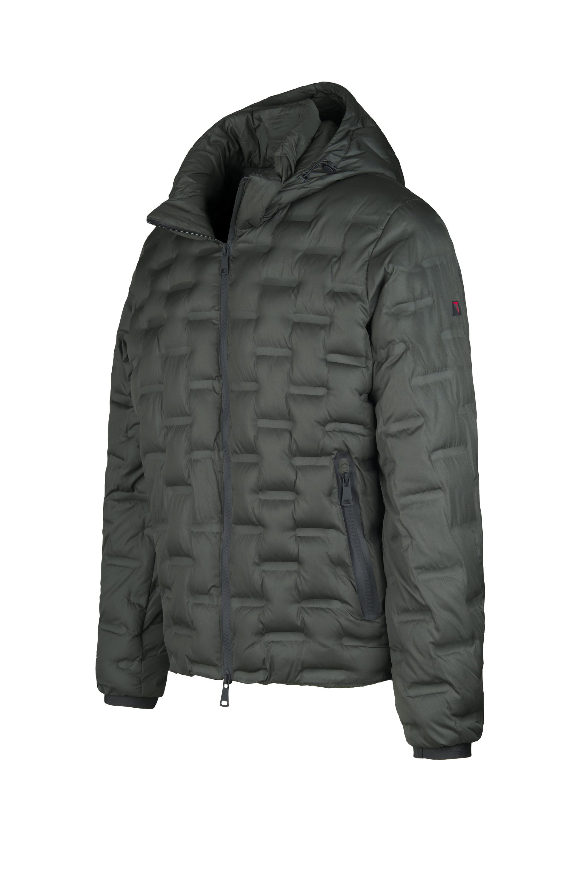 Brick-quilt Hooded Puffer Jacket - MONTEZEMOLO