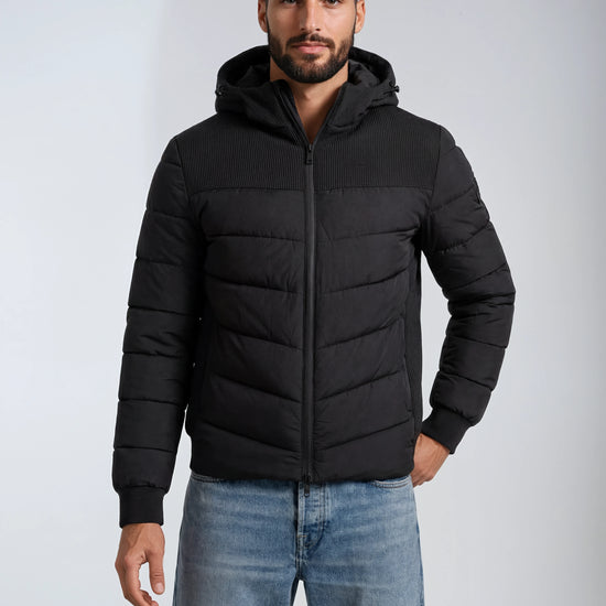 Hybrid padded jacket with hood - MONTEZEMOLO