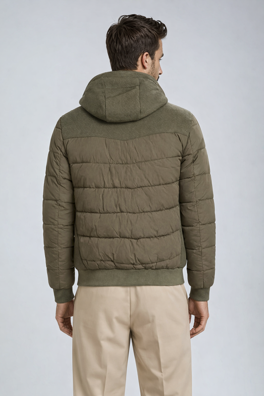 Hybrid padded jacket with hood - MONTEZEMOLO