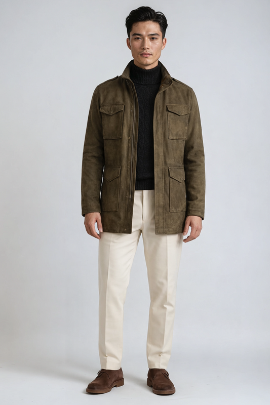 Suede Field Jacket - MONTEZEMOLO