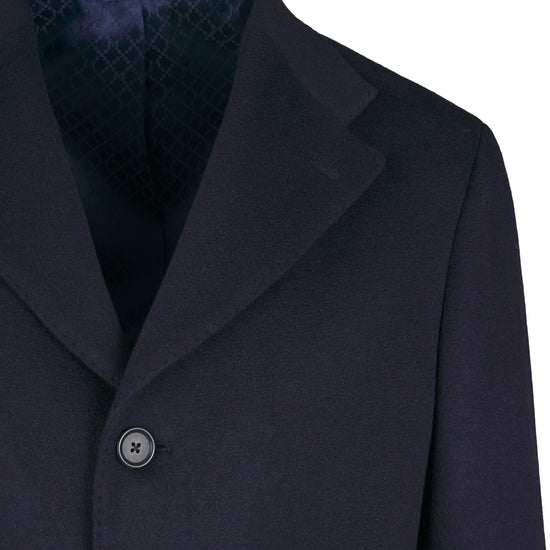Single-breasted pure cashmere coat - MONTEZEMOLO