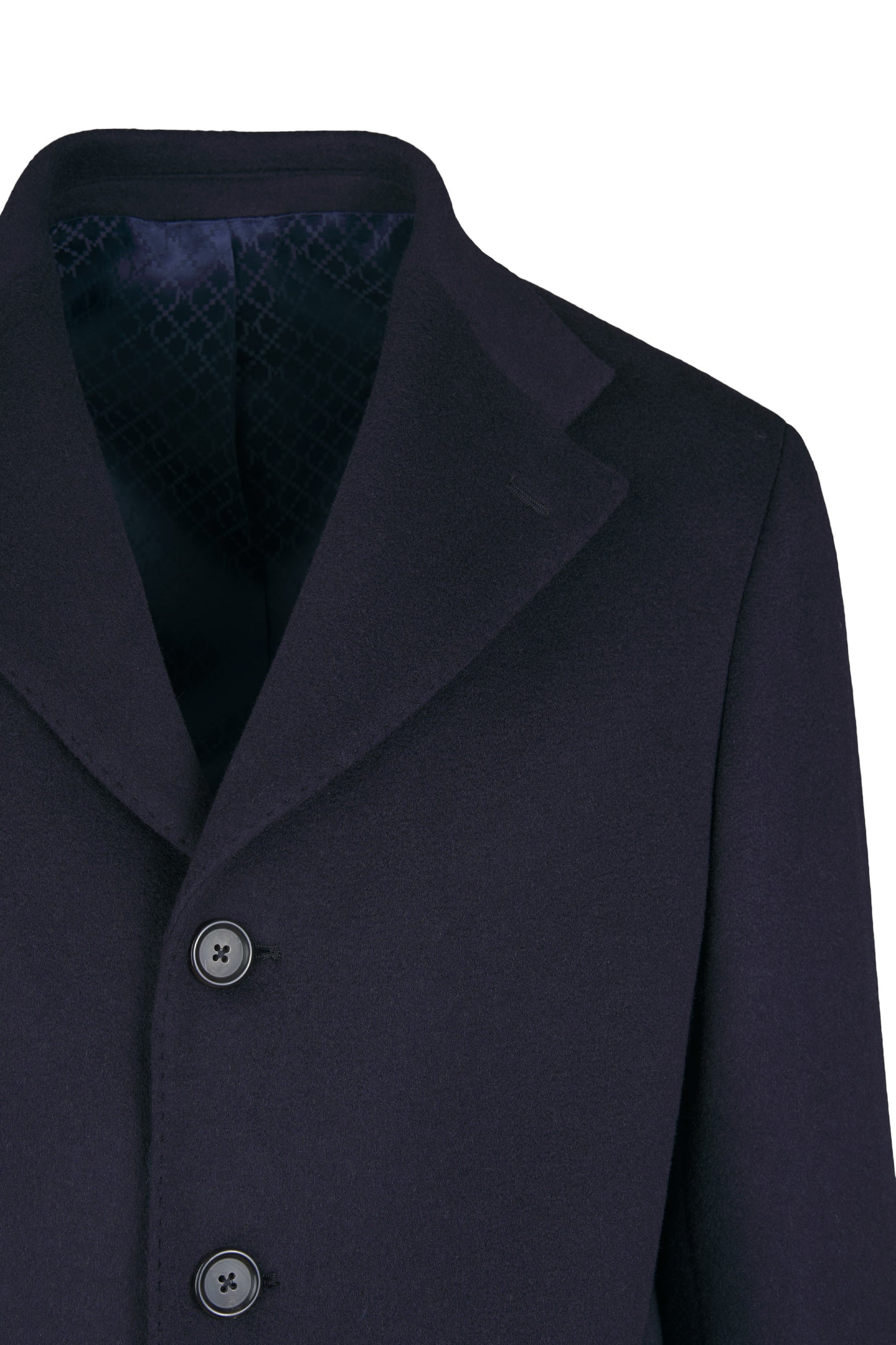 Single-breasted pure cashmere coat - MONTEZEMOLO