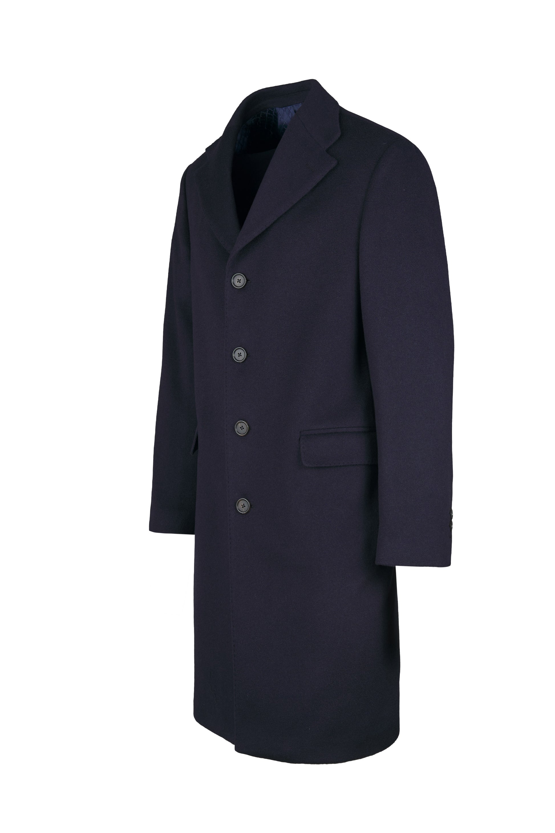 Single-breasted pure cashmere coat - MONTEZEMOLO