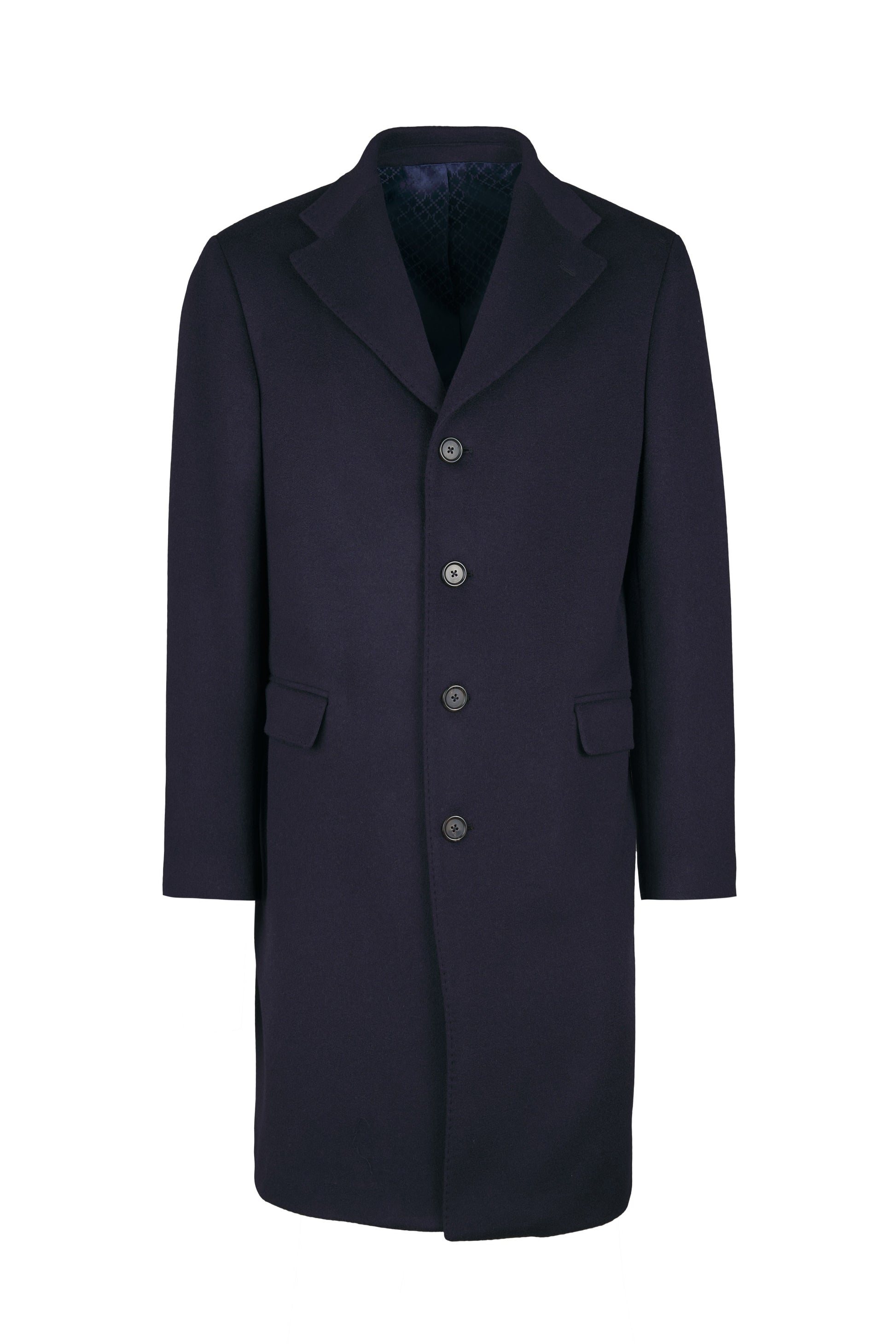 Single-breasted pure cashmere coat - MONTEZEMOLO