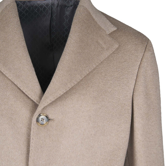 Single-breasted pure cashmere coat - MONTEZEMOLO