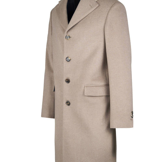 Single-breasted pure cashmere coat - MONTEZEMOLO
