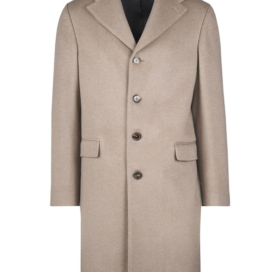Single-breasted pure cashmere coat - MONTEZEMOLO