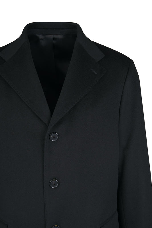 Single-breasted wool & cashmere overcoat - MONTEZEMOLO