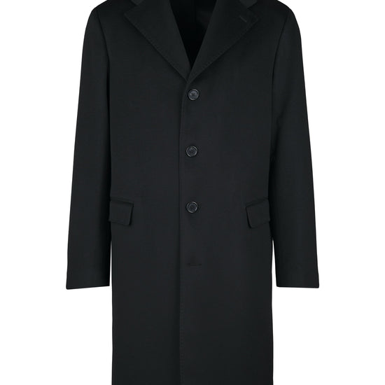 Single-breasted wool & cashmere overcoat - MONTEZEMOLO