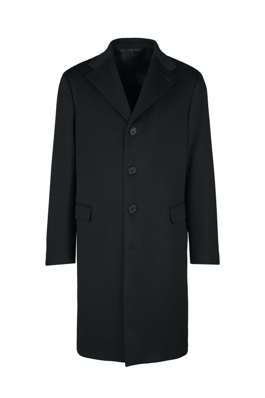 Single-breasted wool & cashmere overcoat - MONTEZEMOLO