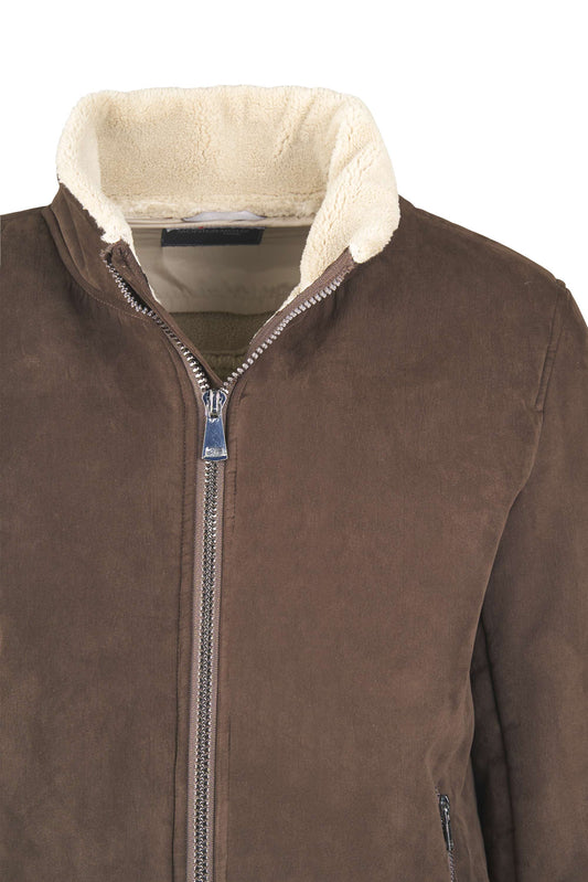 Short faux-shearling jacket