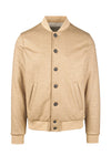 Padded wool-cotton bomber jacket