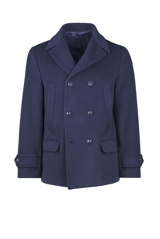 Double-breasted peacoat