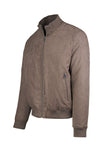 Faux-suede bomber jacket