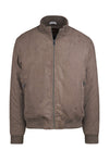Faux-suede bomber jacket