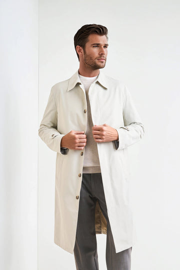 Classic lined water-resistant raincoat