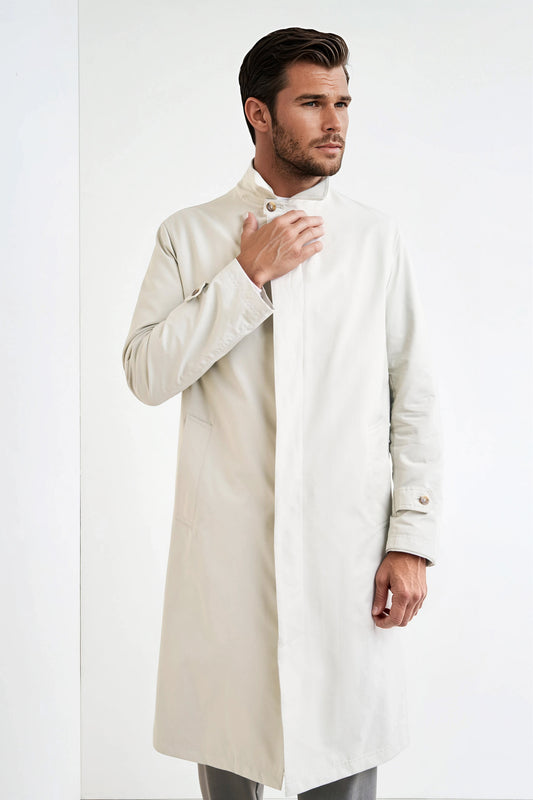 Classic lined water-resistant raincoat