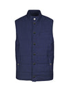 Padded houndstooth wool–cotton gilet
