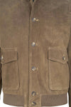 Giubbotto in pelle scamosciata