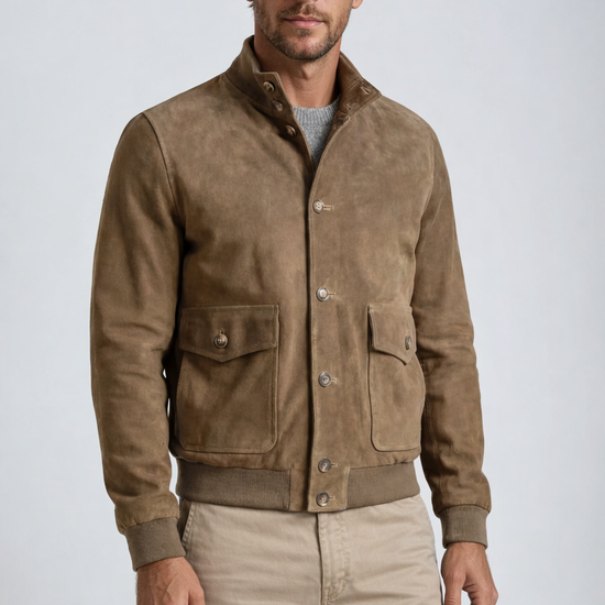 Suede bomber jacket - MONTEZEMOLO