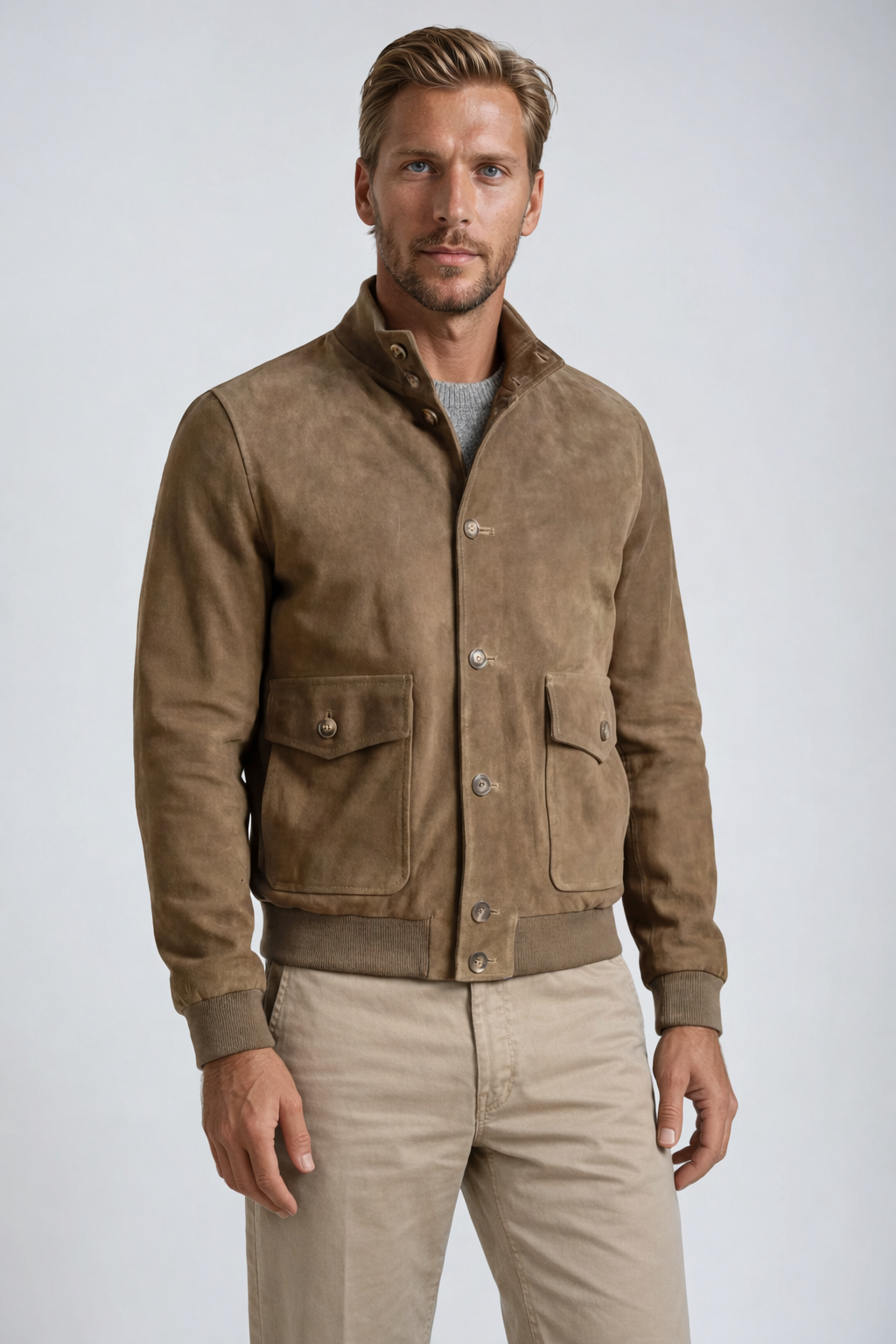 Suede bomber jacket - MONTEZEMOLO