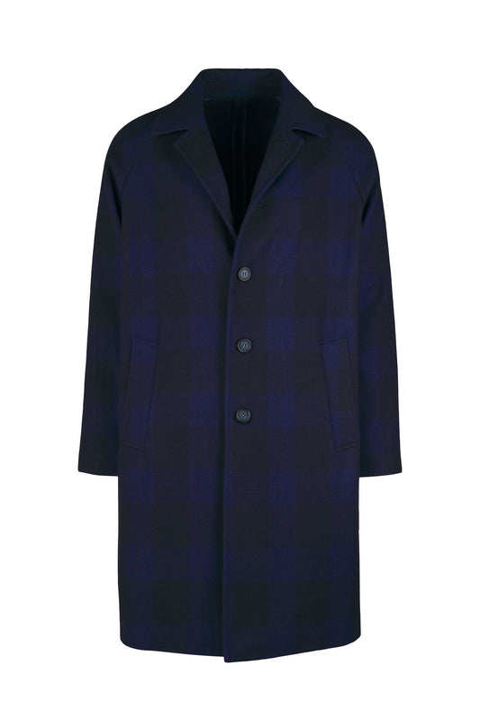 Check Unlined raglan overcoat