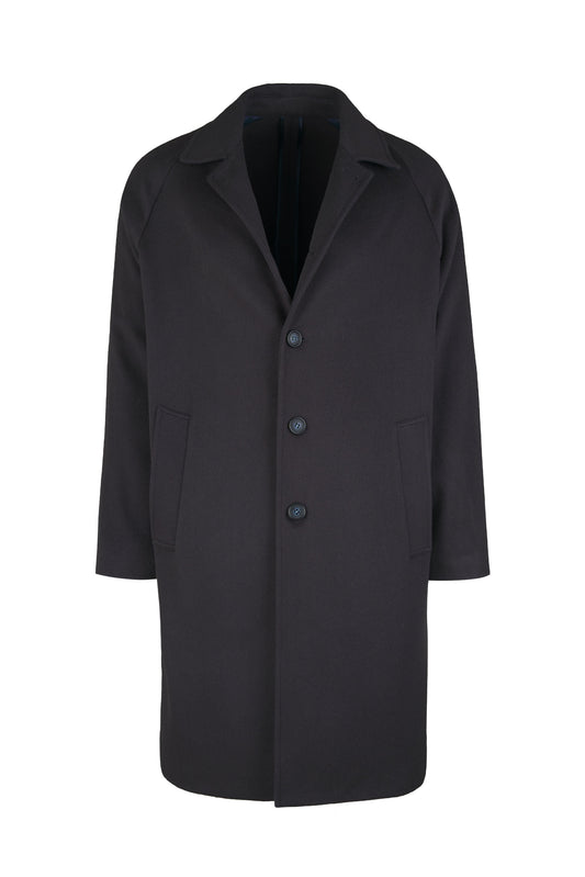 Unlined raglan overcoat