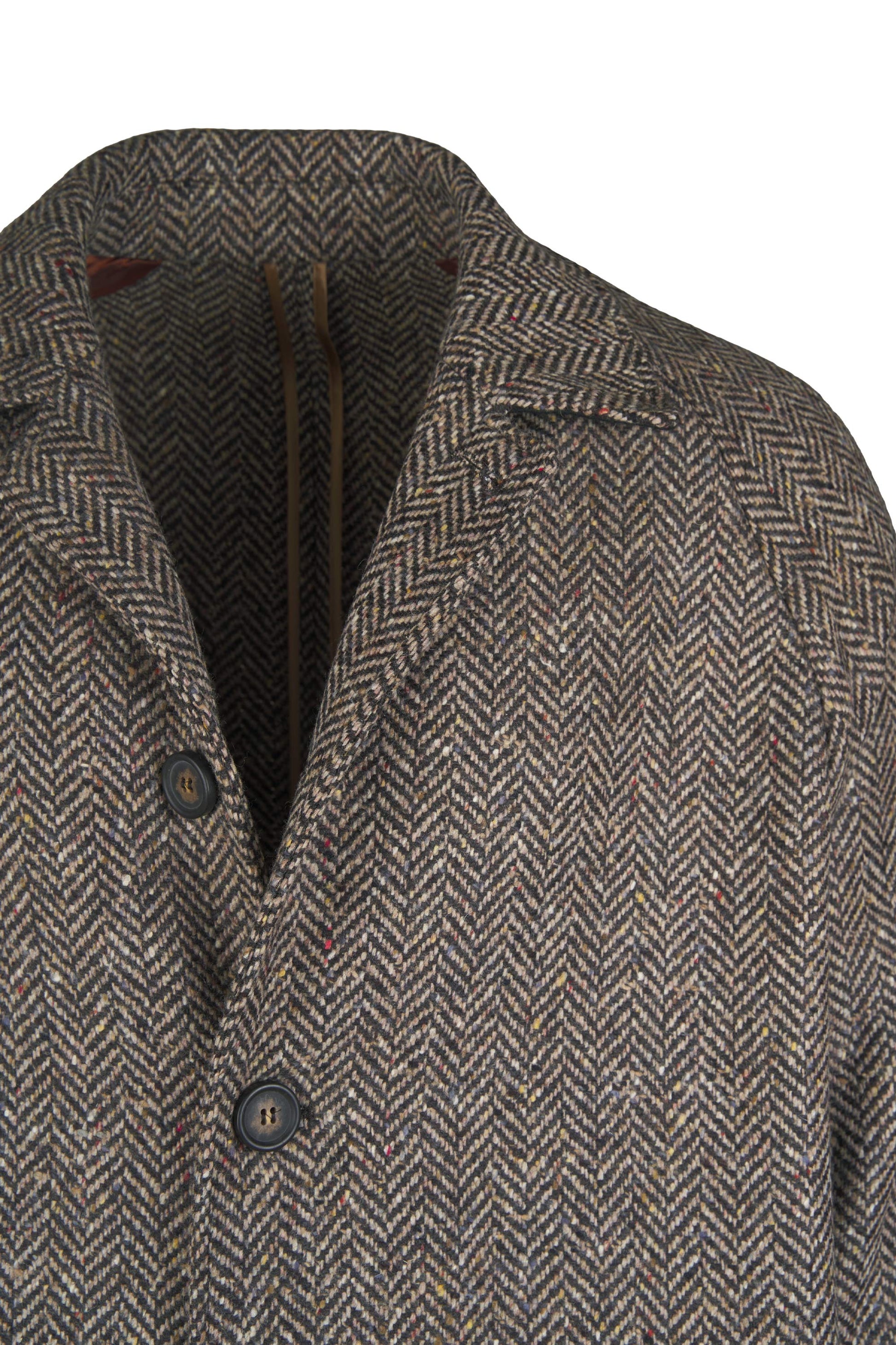 Herringbone tweed raglan overcoat - MONTEZEMOLO