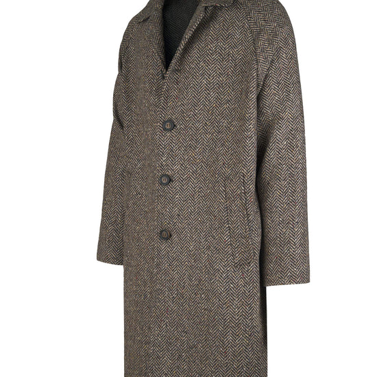 Herringbone tweed raglan overcoat - MONTEZEMOLO