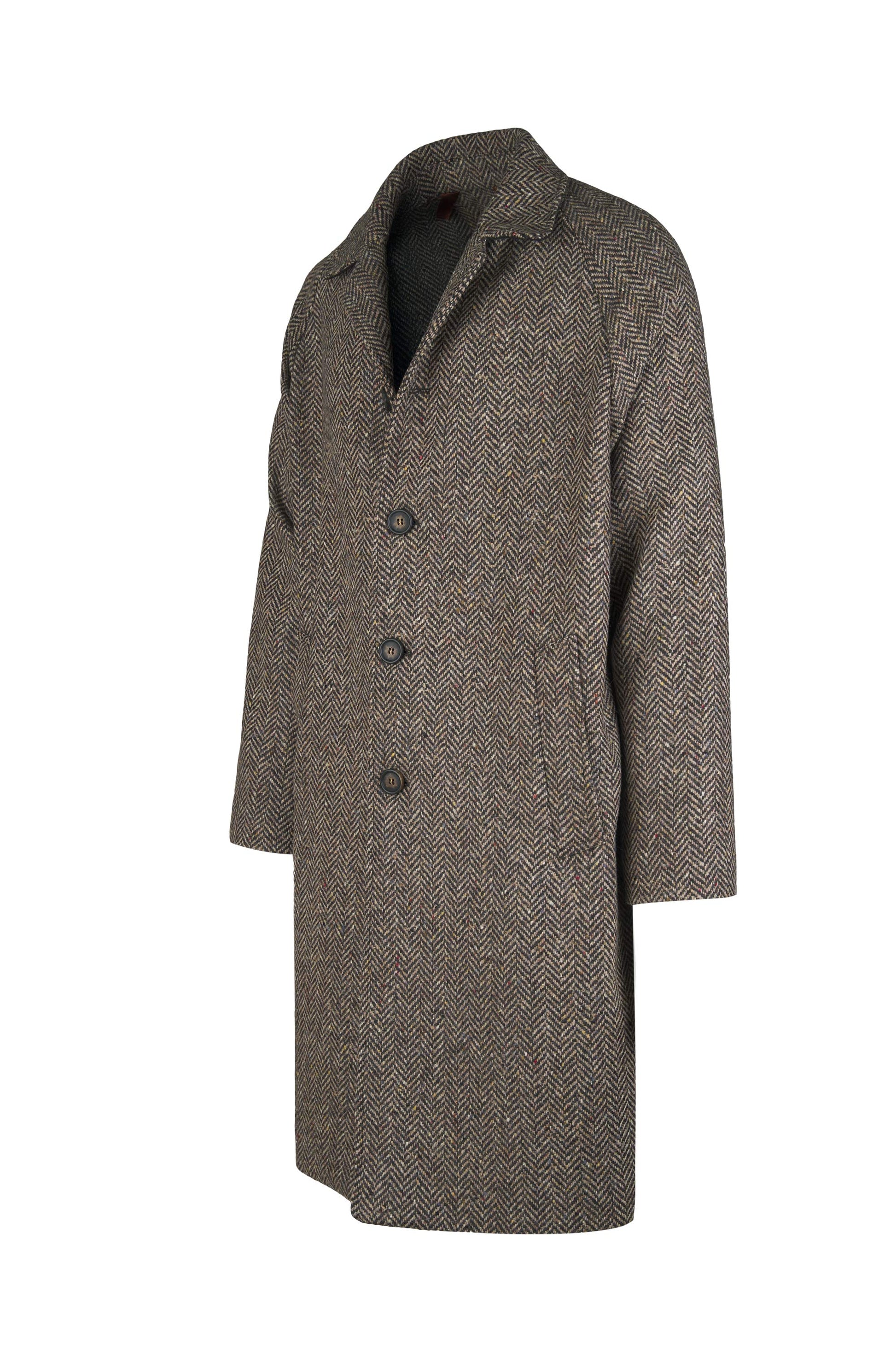Herringbone tweed raglan overcoat - MONTEZEMOLO