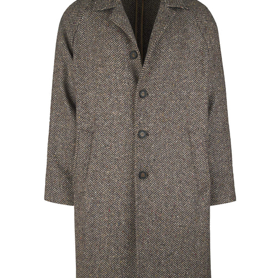 Herringbone tweed raglan overcoat - MONTEZEMOLO