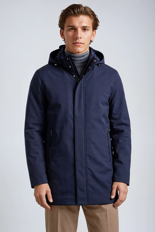 Padded parka with detachable hood