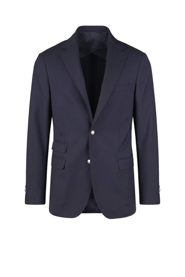 Unlined Pure Wool Crêpe Single-Breasted Blazer