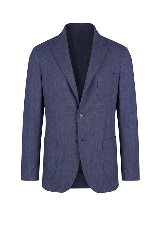 Unlined Single-Breasted Pure Wool Crêpe Jacket - MONTEZEMOLO
